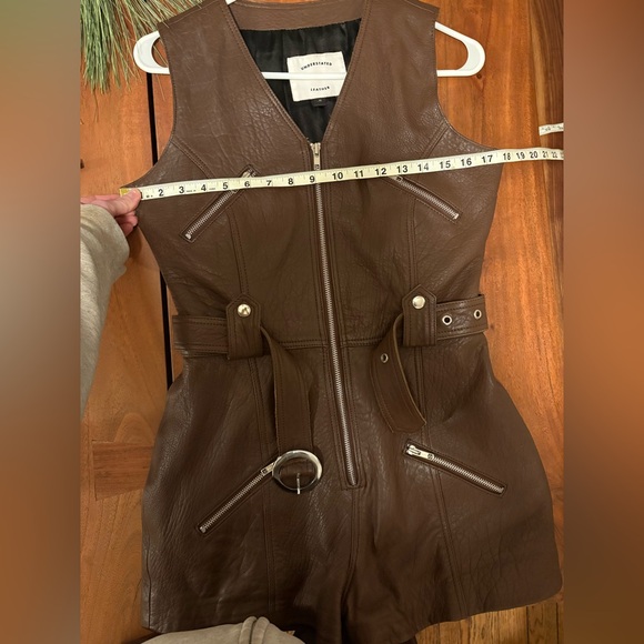 Understated Leather Moto Romper - Picture 6 of 9